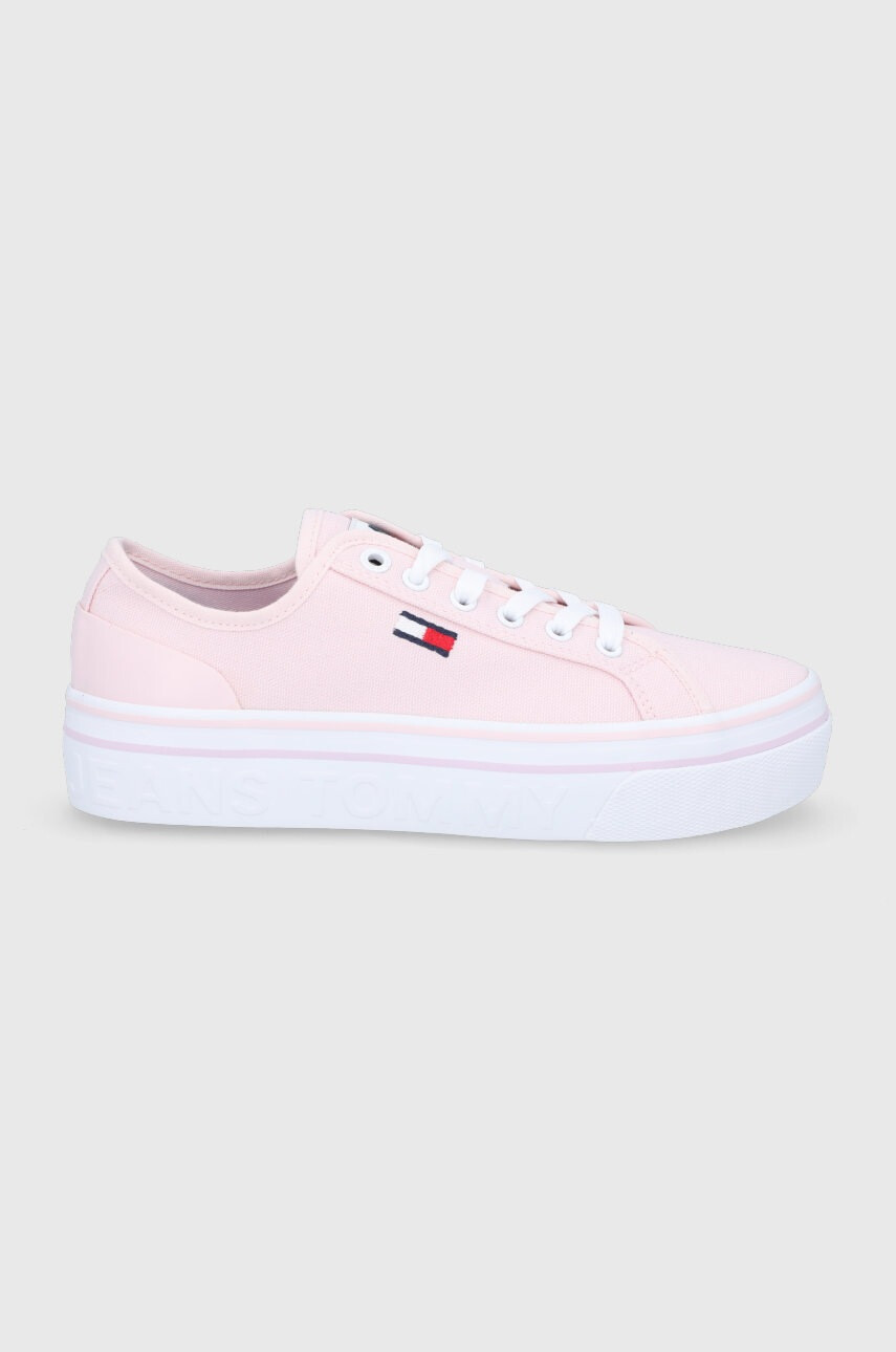 Tommy Jeans Ниски кецове дамски в розово - Pepit.bg