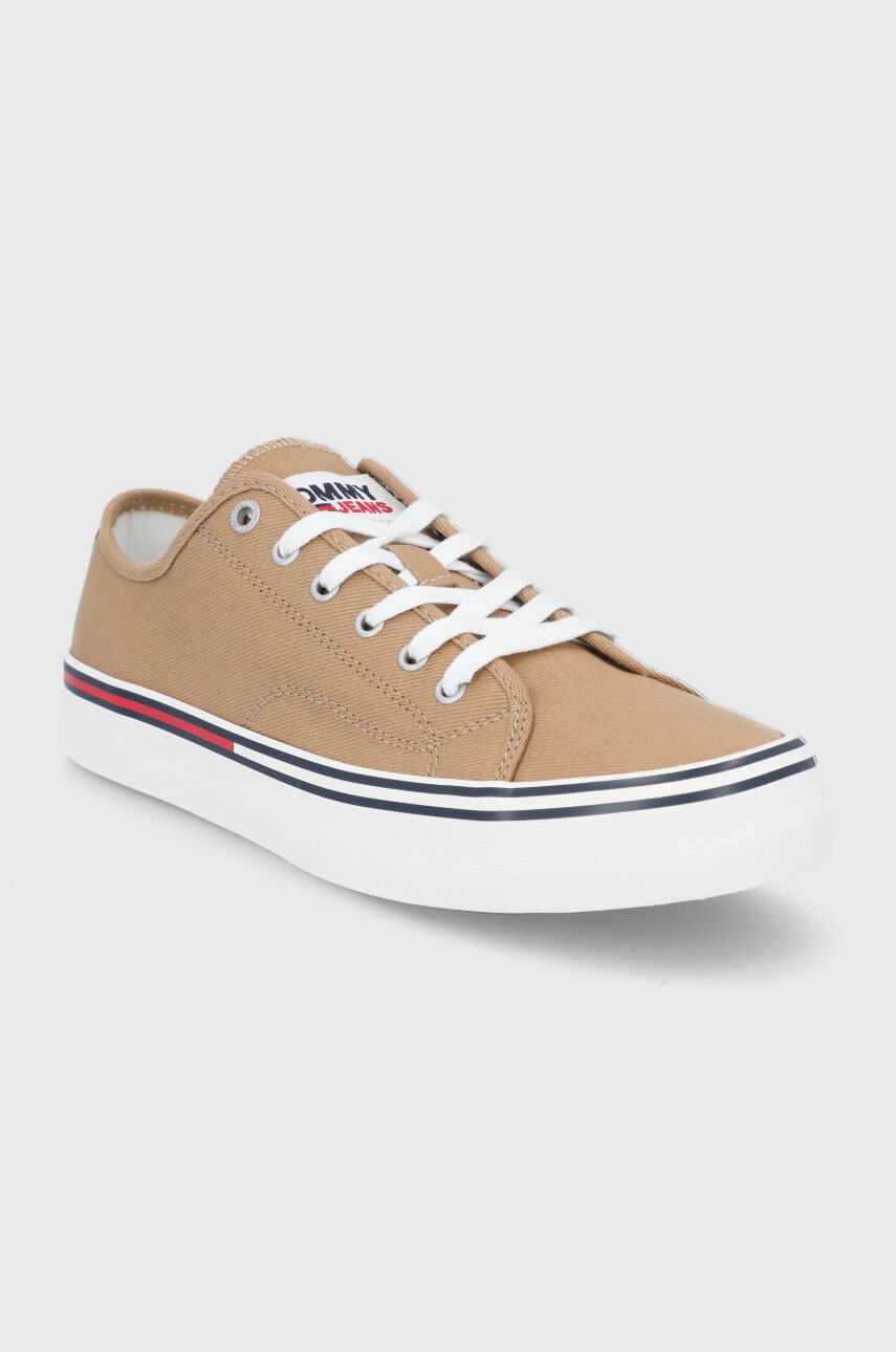 Tommy Jeans Ниски кецове мъжко в бежово - Pepit.bg