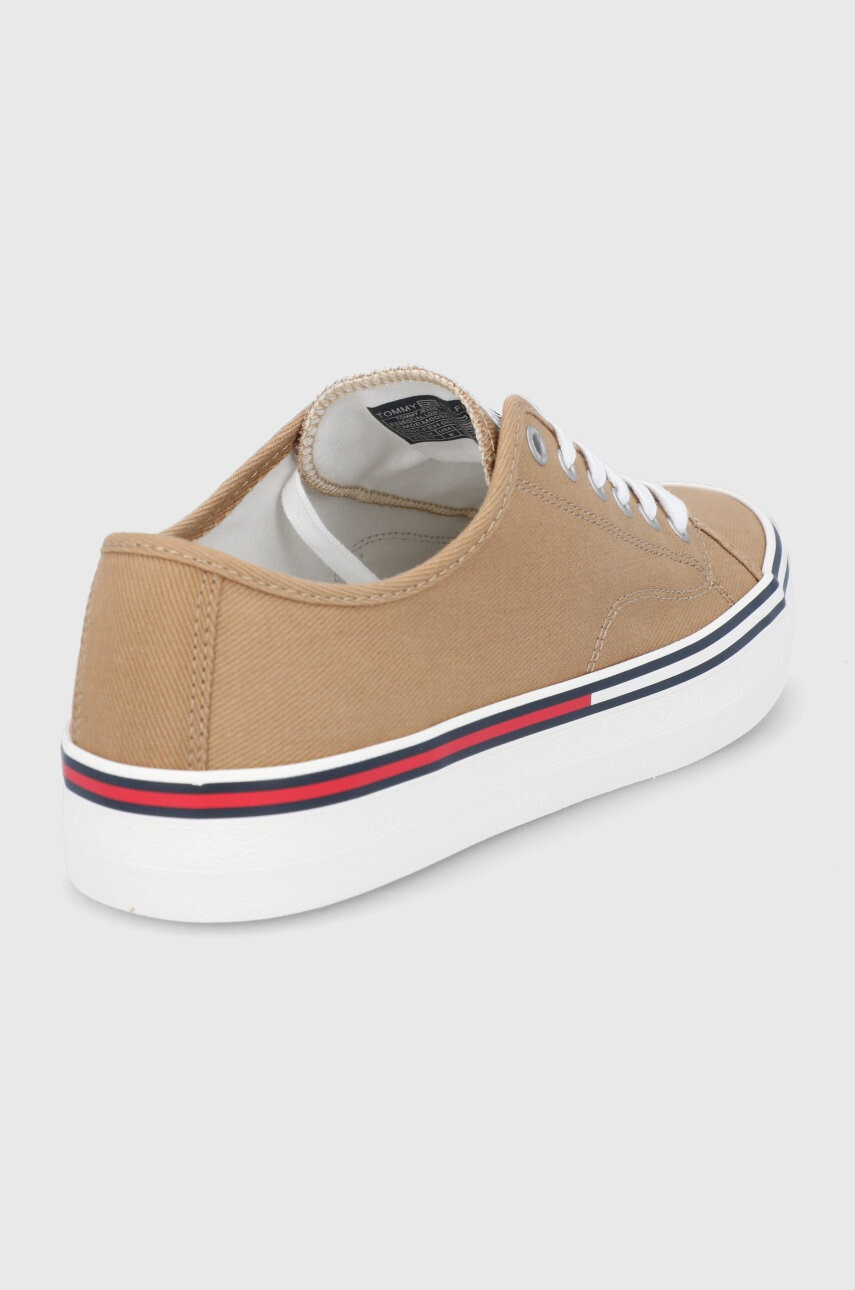 Tommy Jeans Ниски кецове мъжко в бежово - Pepit.bg