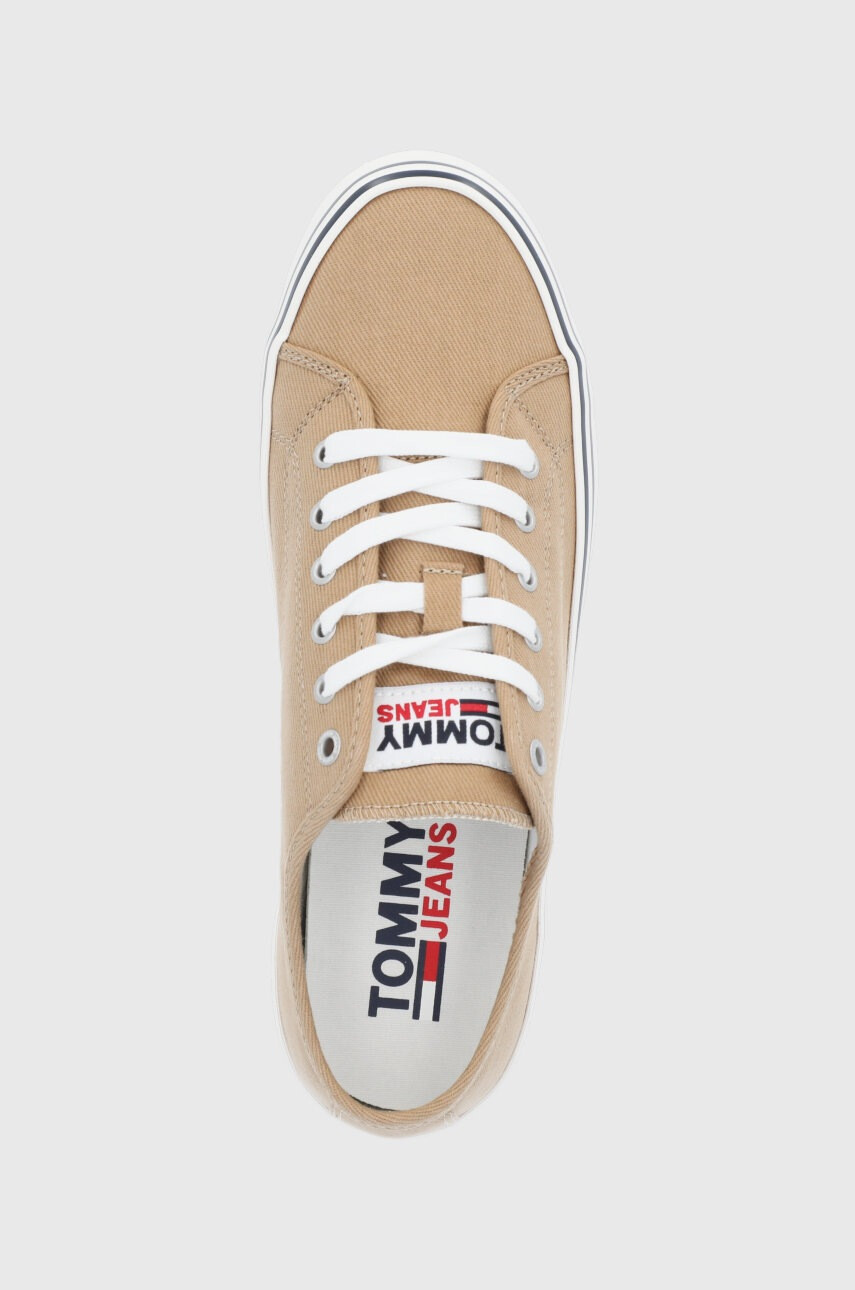 Tommy Jeans Ниски кецове мъжко в бежово - Pepit.bg
