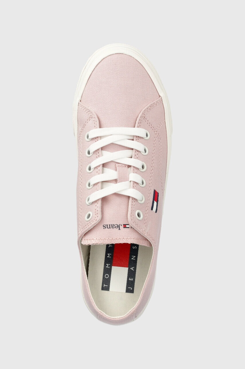 Tommy Jeans Ниски кецове FLATFORM в розово EN0EN02173 - Pepit.bg