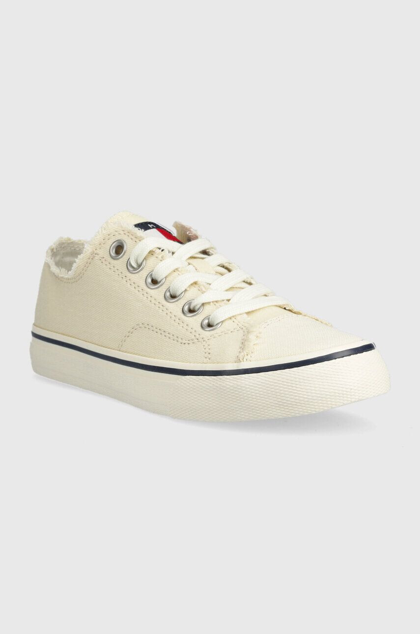 Tommy Jeans Ниски кецове LOW CUT TJ SNEAKER в бежово EN0EN02228 - Pepit.bg