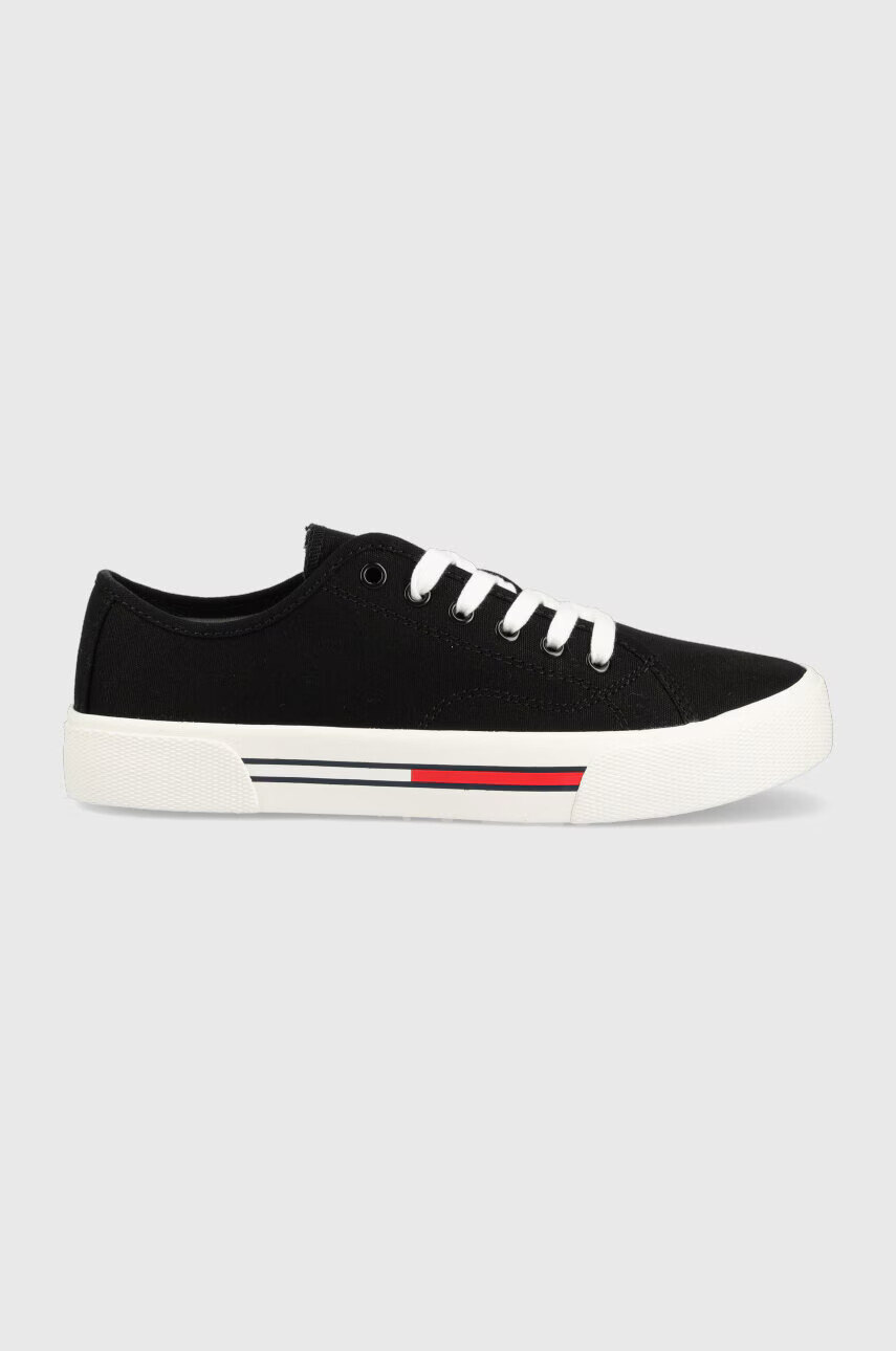 Tommy Jeans Ниски кецове LOW CUT WMNS CANVAS в бяло EN0EN02085 - Pepit.bg