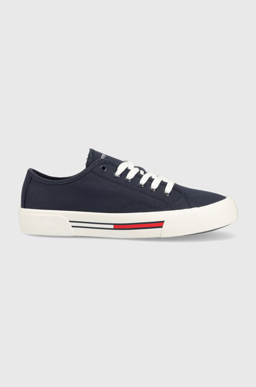 Tommy Jeans Ниски кецове LOW CUT WMNS CANVAS в бяло EN0EN02085 - Pepit.bg