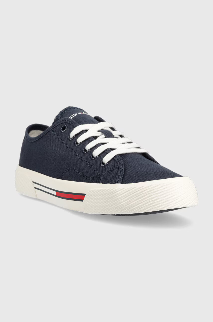 Tommy Jeans Ниски кецове LOW CUT WMNS CANVAS в бяло EN0EN02085 - Pepit.bg