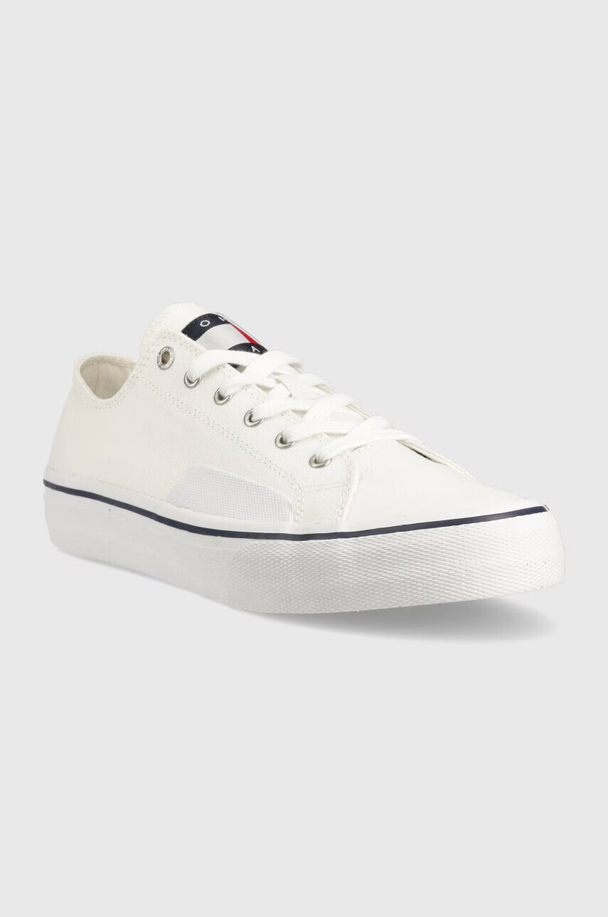 Tommy Jeans Ниски кецове SKATE CANVAS ESS в бяло EM0EM01175 - Pepit.bg