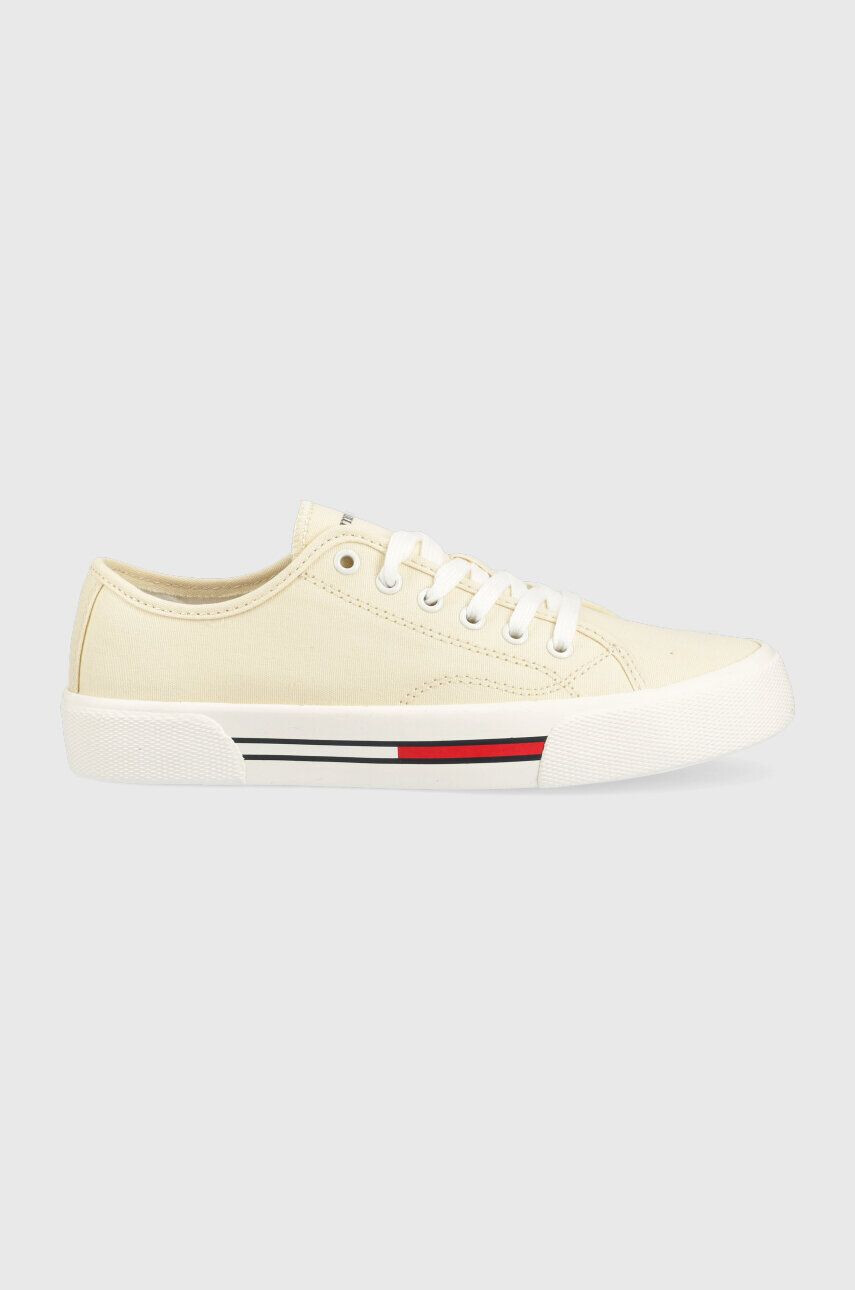 Tommy Jeans Ниски кецове TJW LOW CUT CANVAS в жълто EN0EN02359 - Pepit.bg