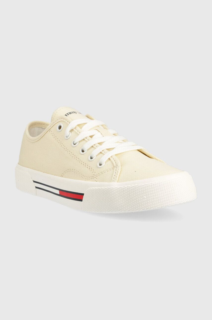 Tommy Jeans Ниски кецове TJW LOW CUT CANVAS в жълто EN0EN02359 - Pepit.bg