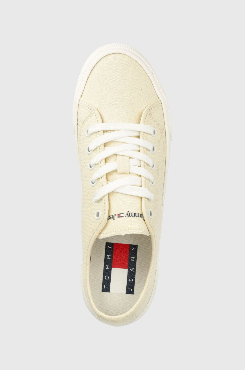 Tommy Jeans Ниски кецове TJW LOW CUT CANVAS в жълто EN0EN02359 - Pepit.bg