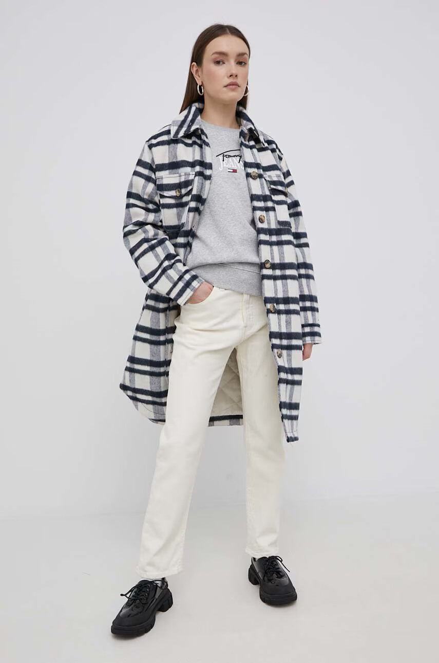 Tommy Jeans Палто с вълна - Pepit.bg