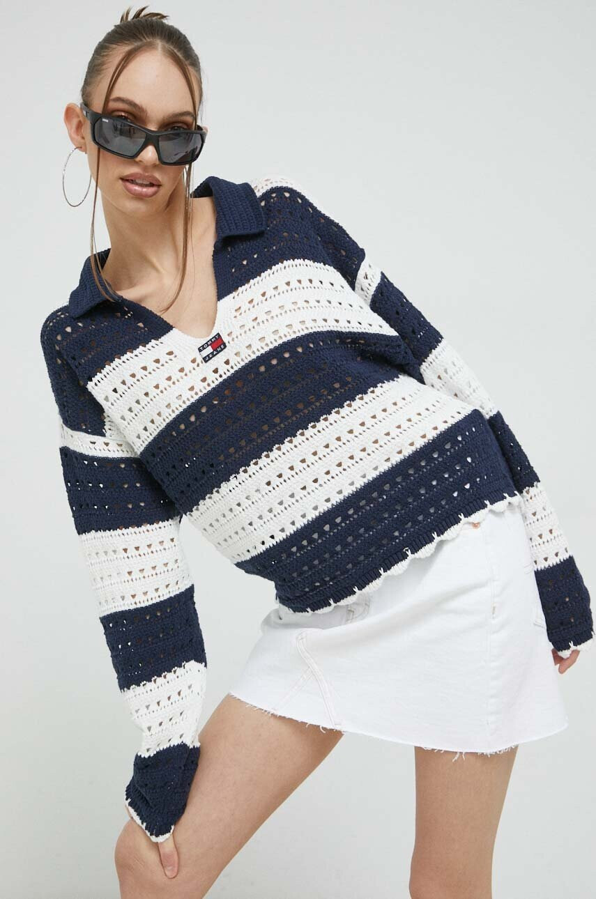 Tommy Jeans Памучен пуловер - Pepit.bg
