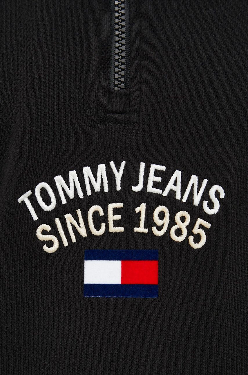 Tommy Jeans Памучен суичър в черно с апликация - Pepit.bg