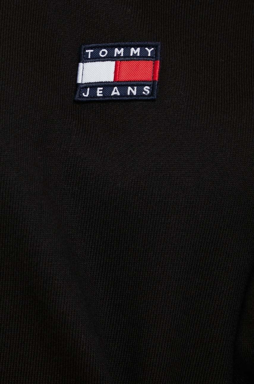 Tommy Jeans Памучен Суичър в черно с апликация - Pepit.bg