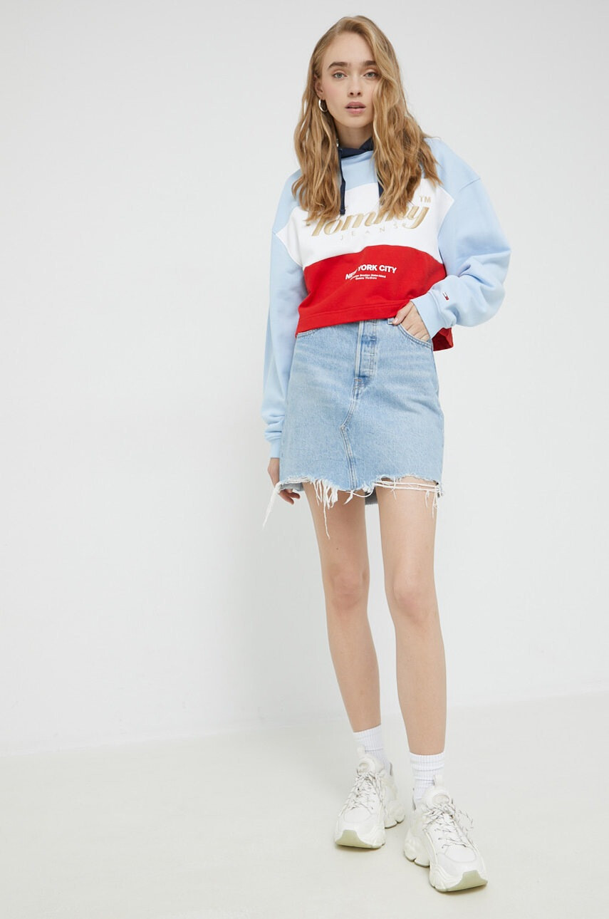Tommy Jeans Памучен суичър с апликация - Pepit.bg