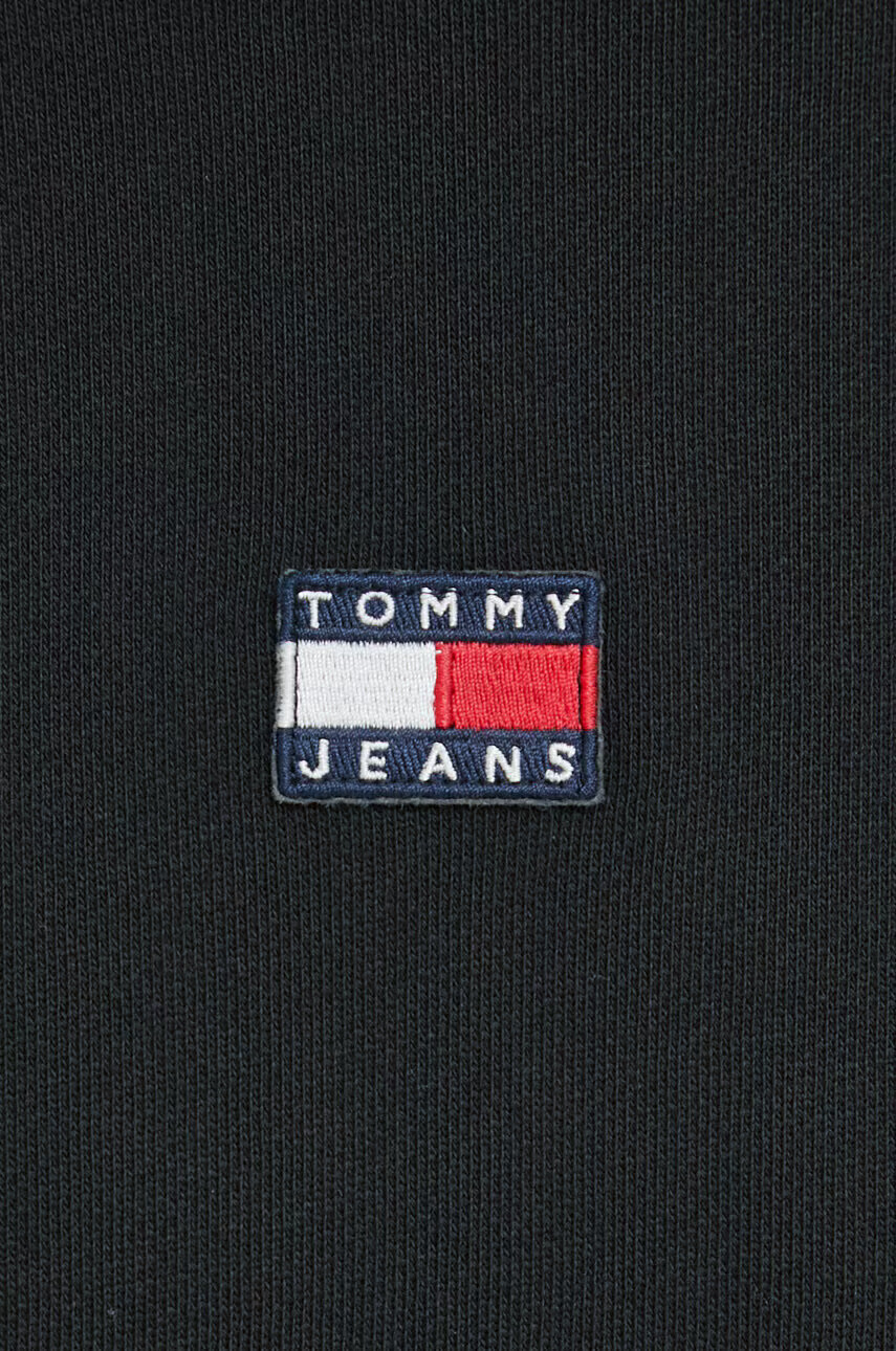 Tommy Jeans Памучен суичър в черно с качулка с апликация - Pepit.bg
