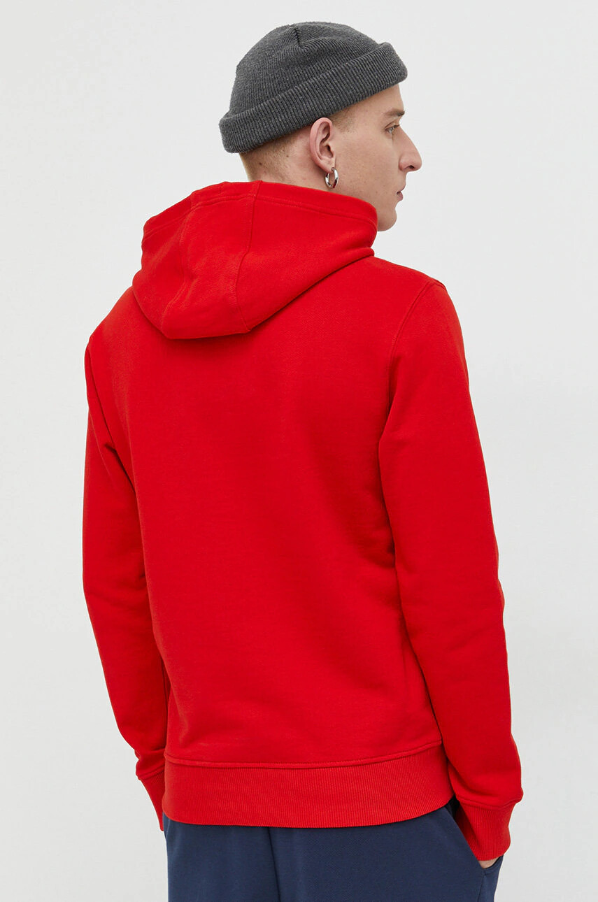 Tommy Jeans Памучен суичър в червено с принт - Pepit.bg