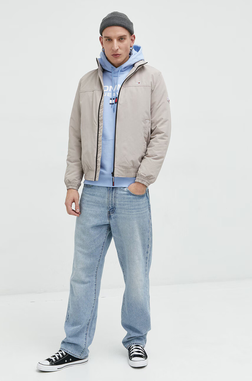 Tommy Jeans Памучен суичър с качулка с апликация - Pepit.bg