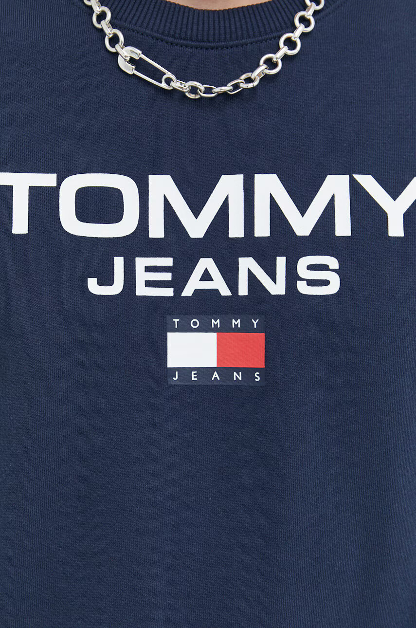 Tommy Jeans Памучен суичър в черно с принт - Pepit.bg
