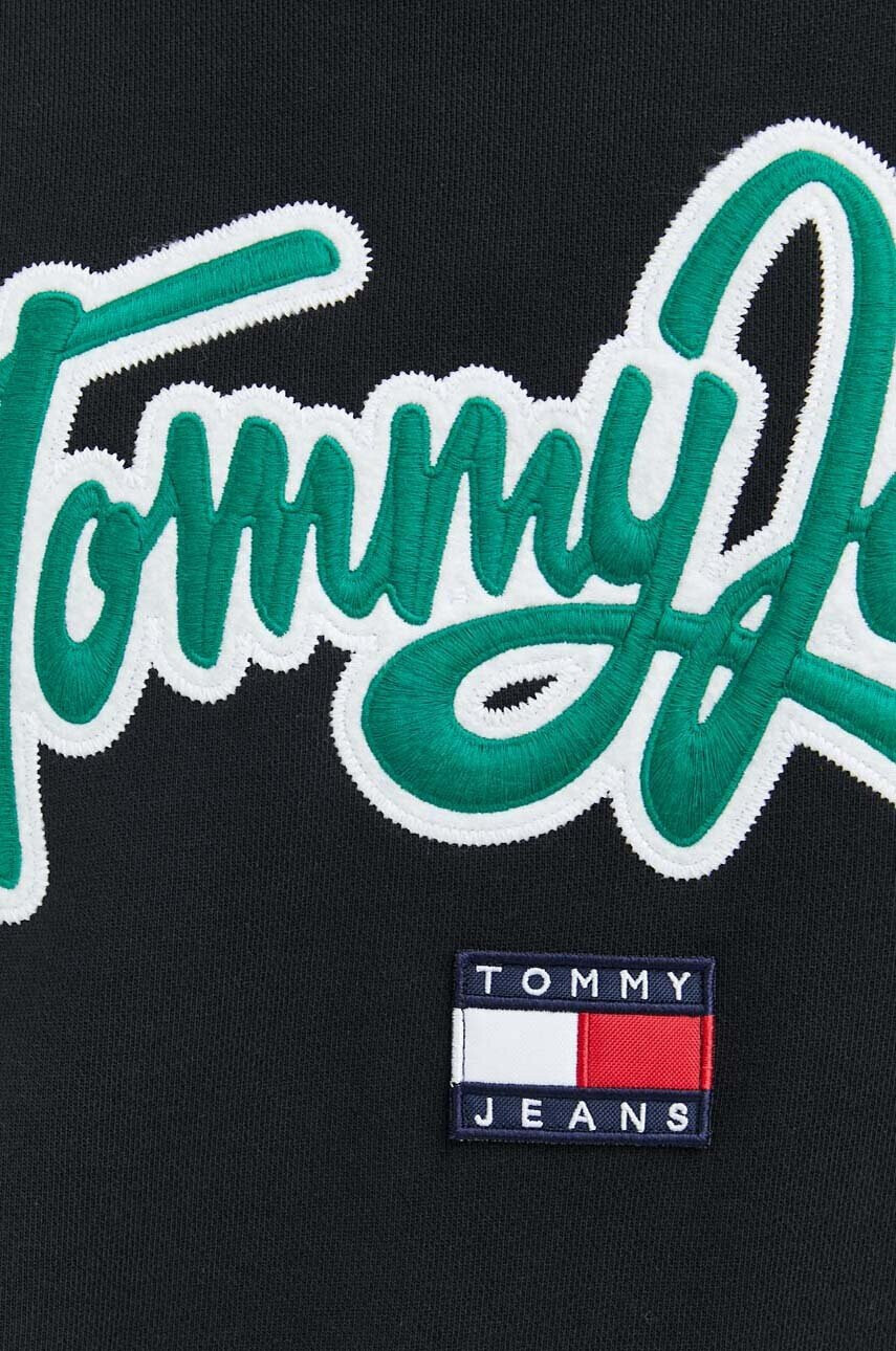 Tommy Jeans Памучен суичър в черно с апликация - Pepit.bg