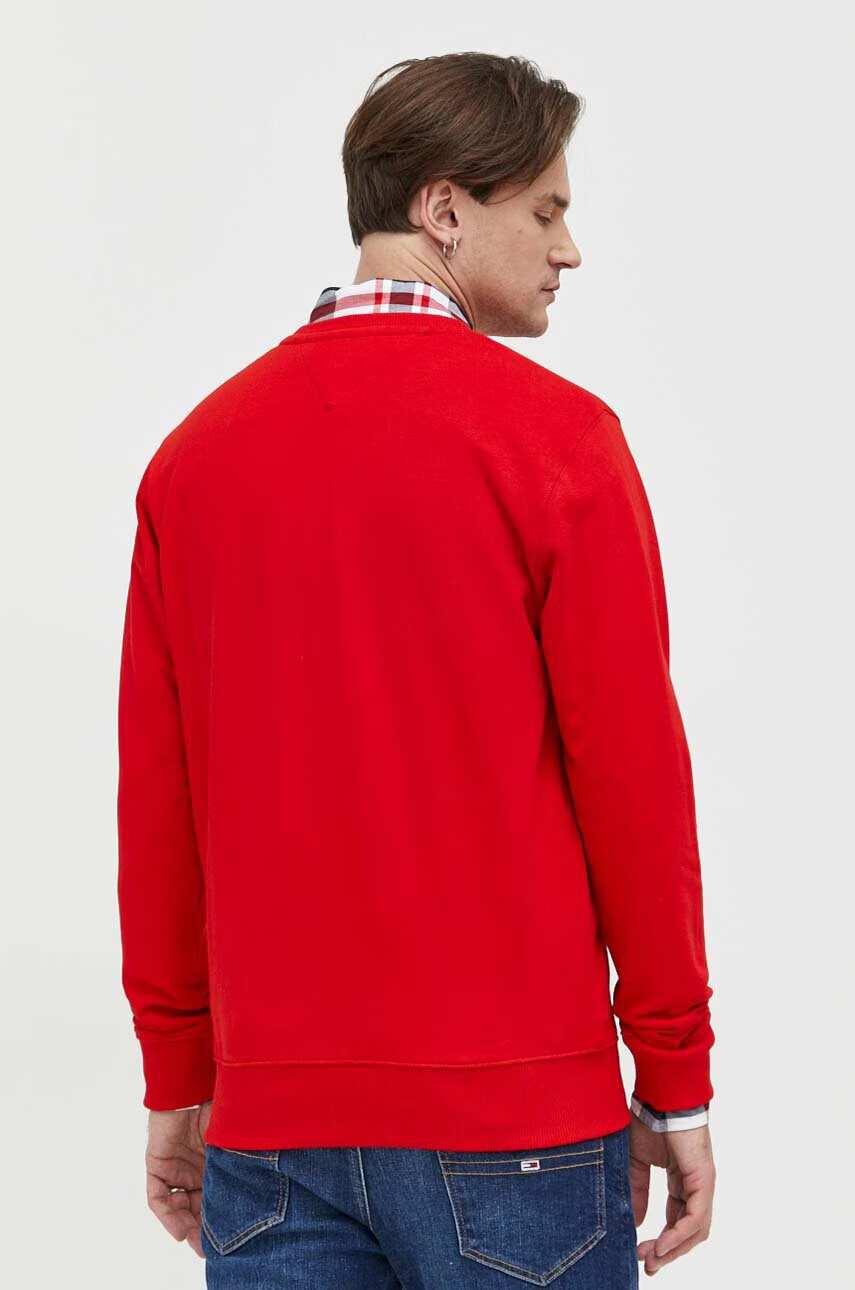 Tommy Jeans Памучен суичър в червено с принт - Pepit.bg