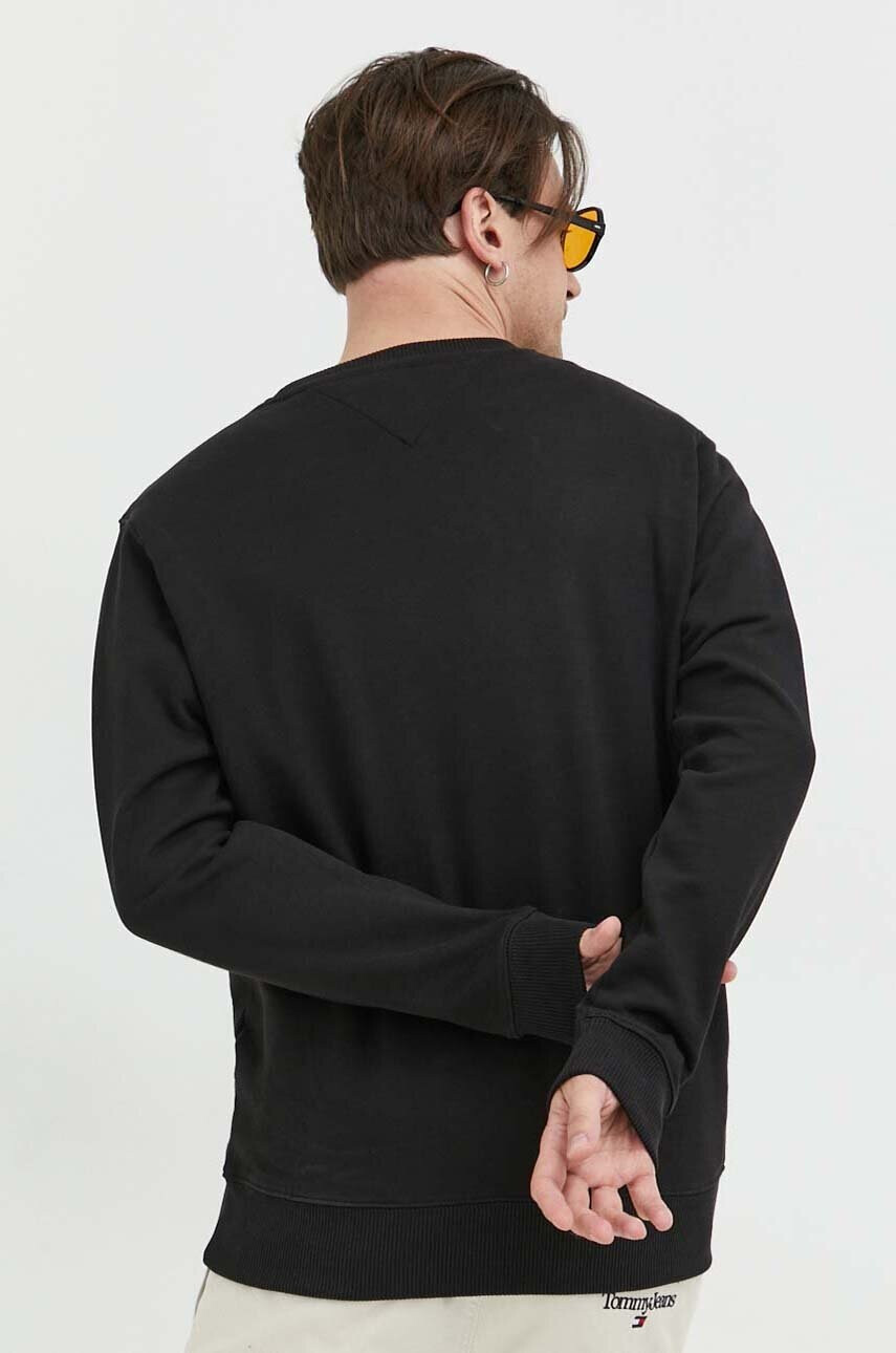 Tommy Jeans Памучен суичър в черно с принт - Pepit.bg