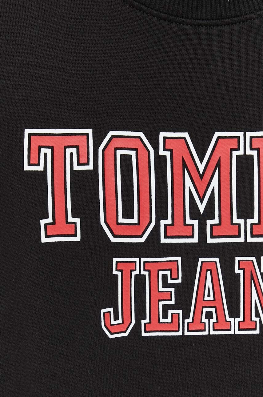Tommy Jeans Памучен суичър в черно с принт - Pepit.bg