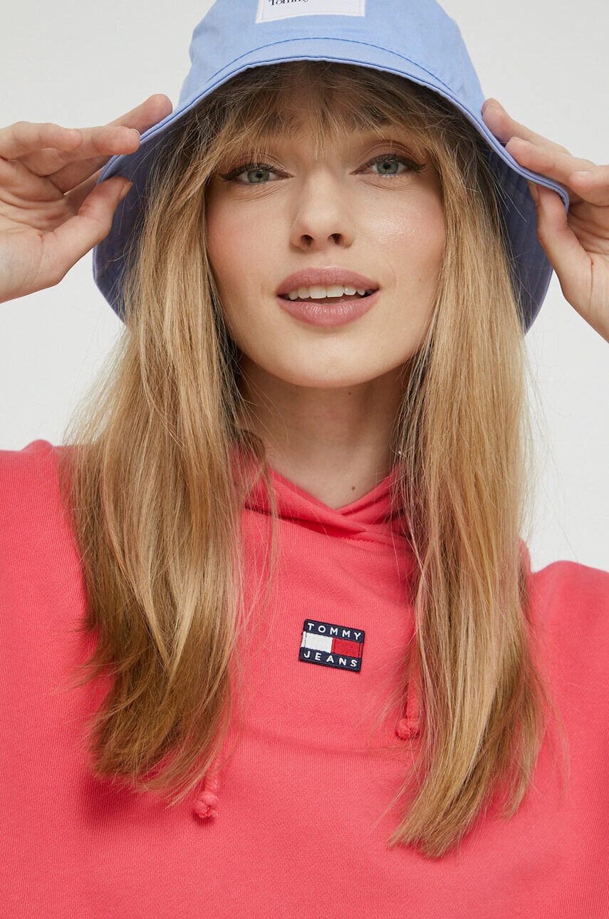 Tommy Jeans Памучен суичър в тъмносиньо с принт - Pepit.bg