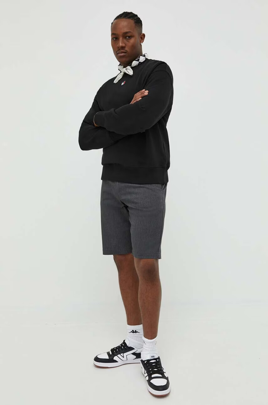Tommy Jeans Памучен суичър в черно с апликация - Pepit.bg