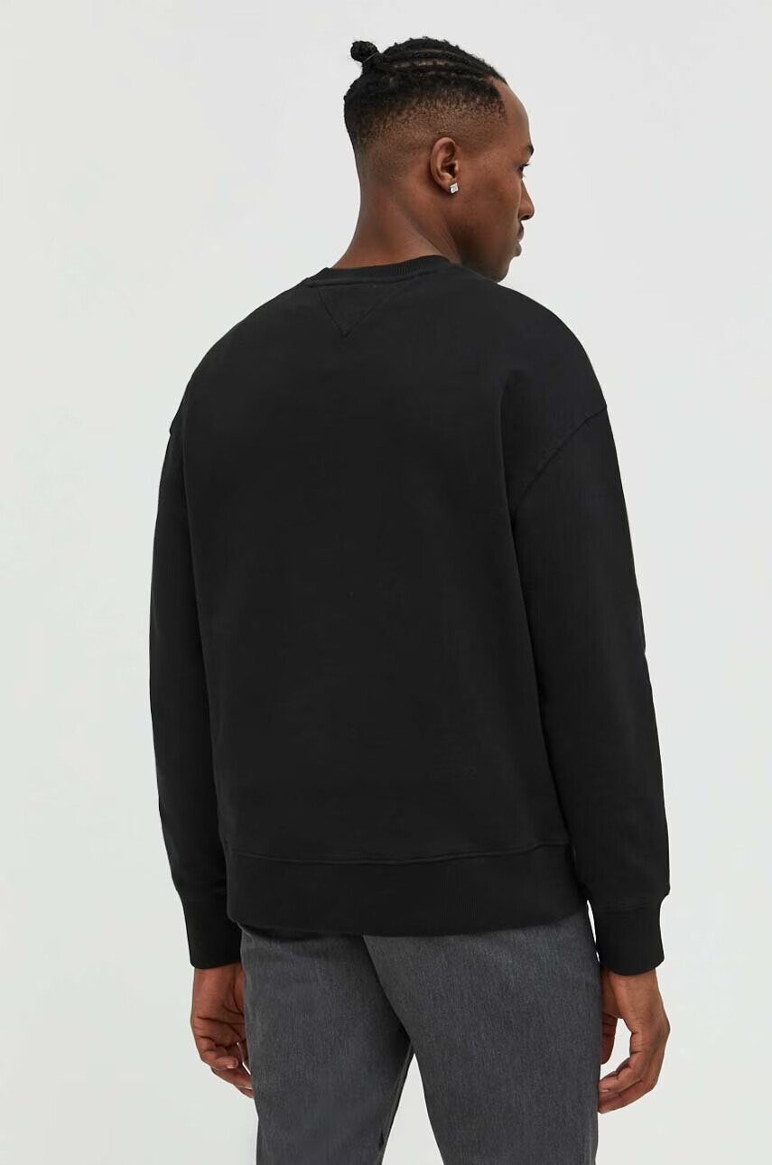 Tommy Jeans Памучен суичър в черно с апликация - Pepit.bg