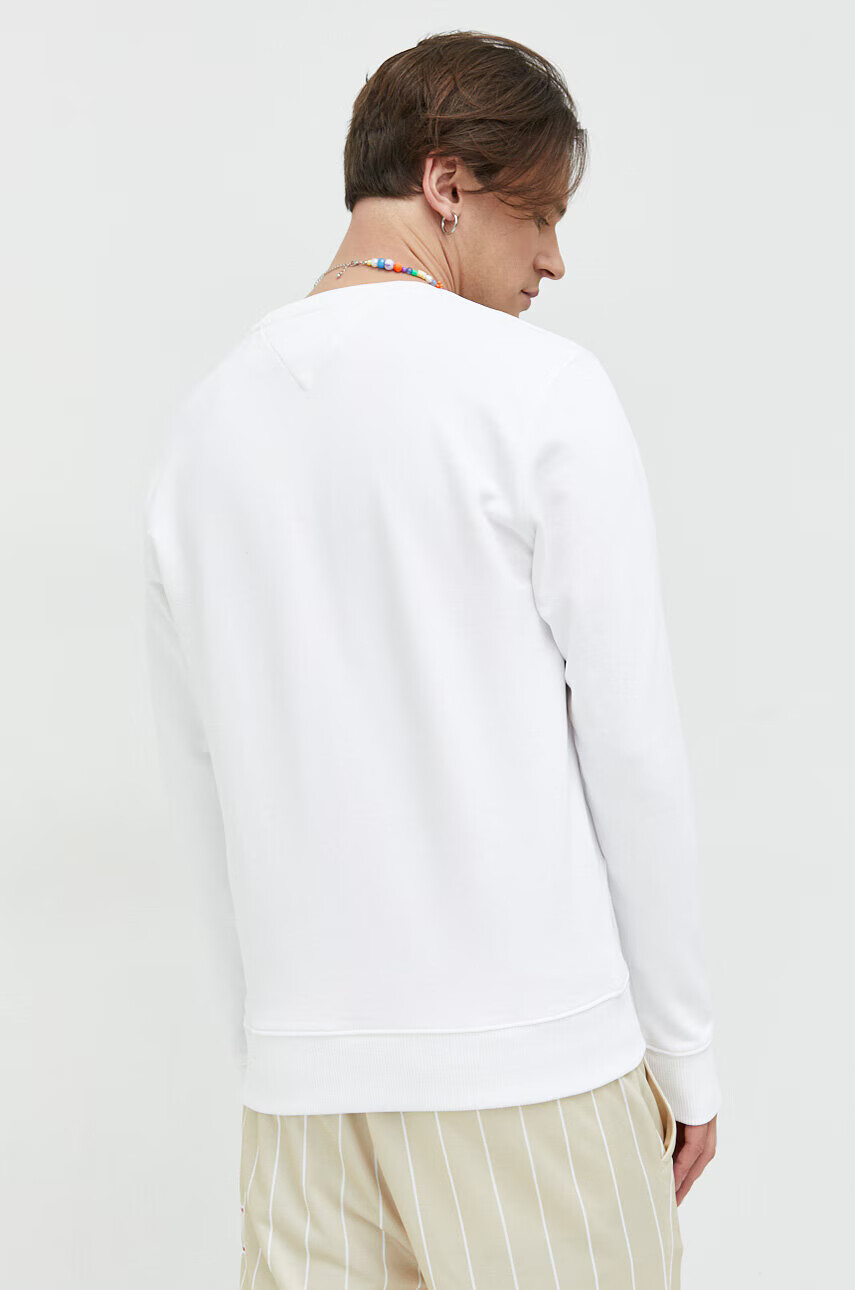 Tommy Jeans Памучен суичър в бяло с принт - Pepit.bg
