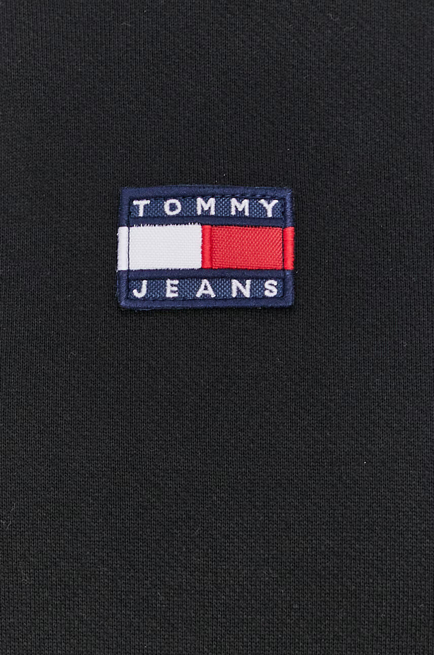 Tommy Jeans Памучен суичър дамски в черно с апликация - Pepit.bg