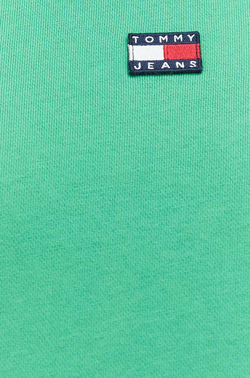 Tommy Jeans Памучен суичър в зелено с апликация - Pepit.bg