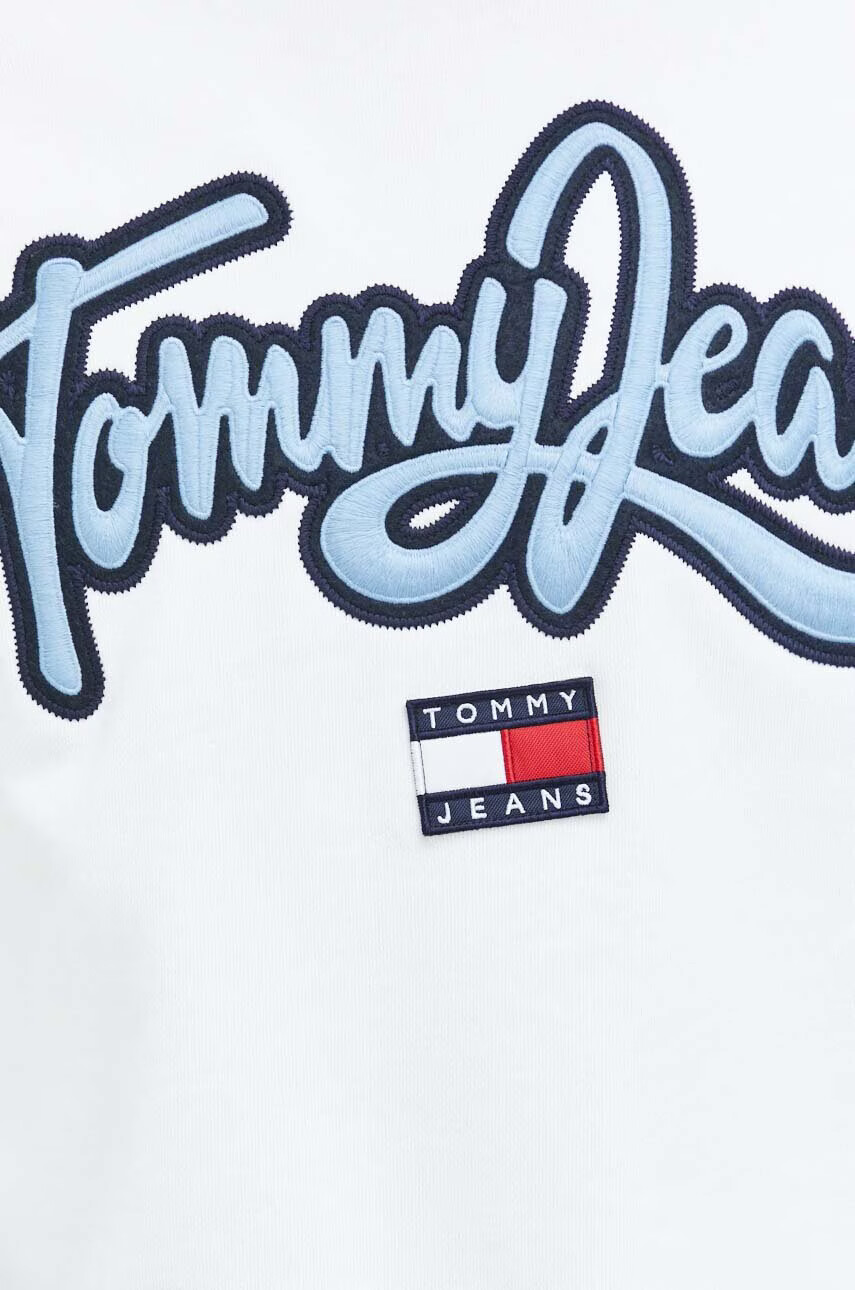 Tommy Jeans Памучен суичър в бяло с апликация - Pepit.bg