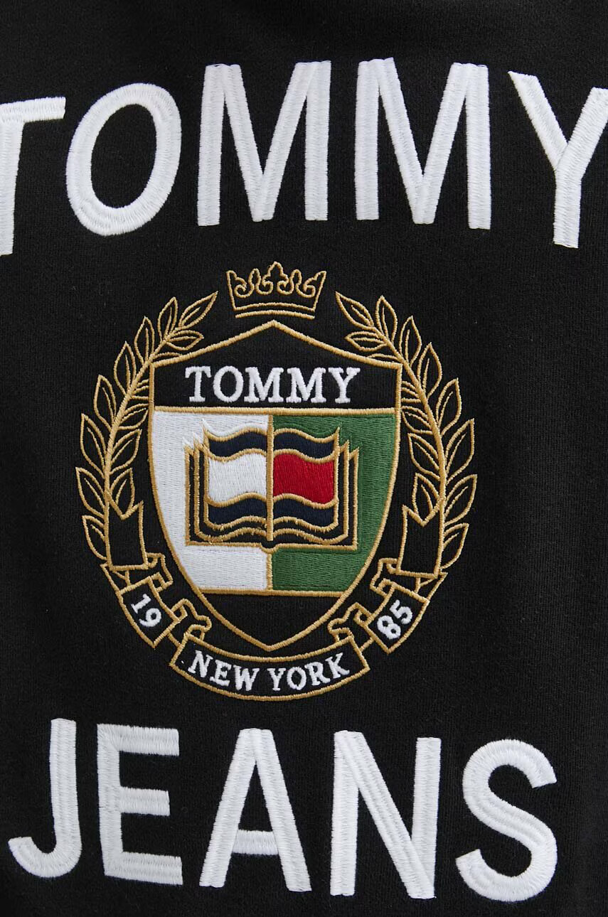 Tommy Jeans Памучен суичър в черно с апликация - Pepit.bg