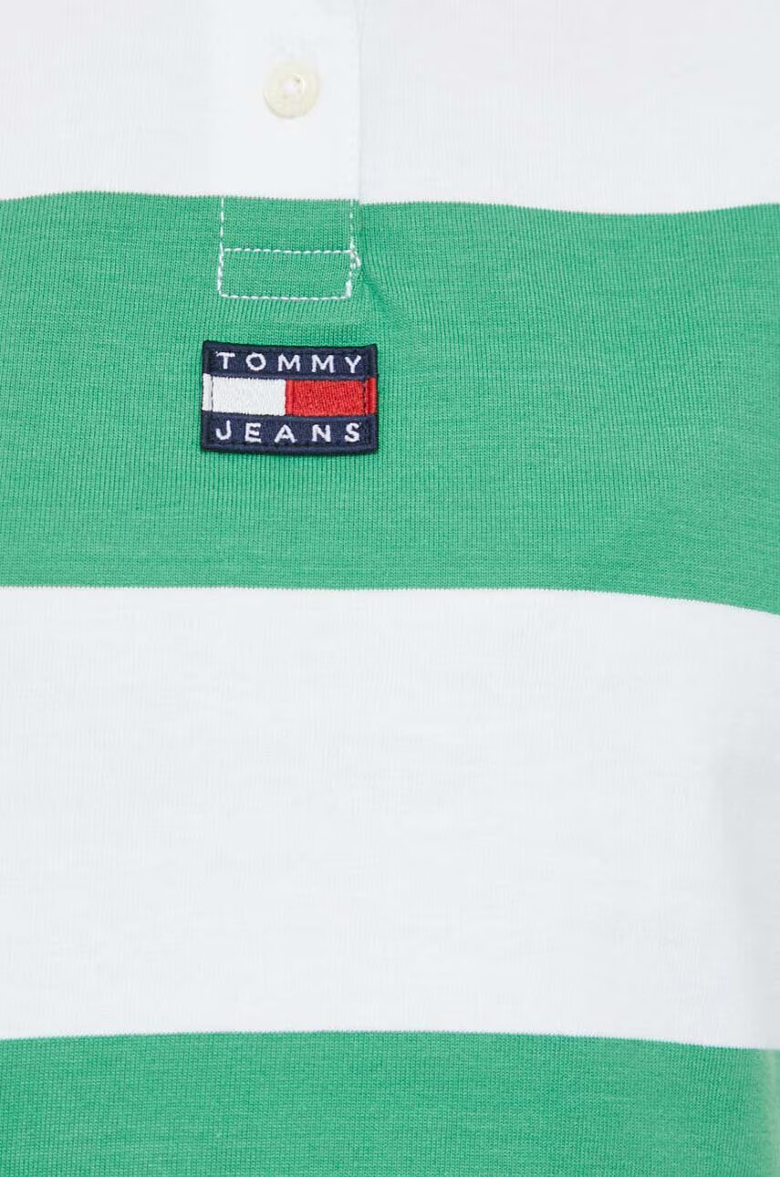 Tommy Jeans Памучен топ в зелено - Pepit.bg