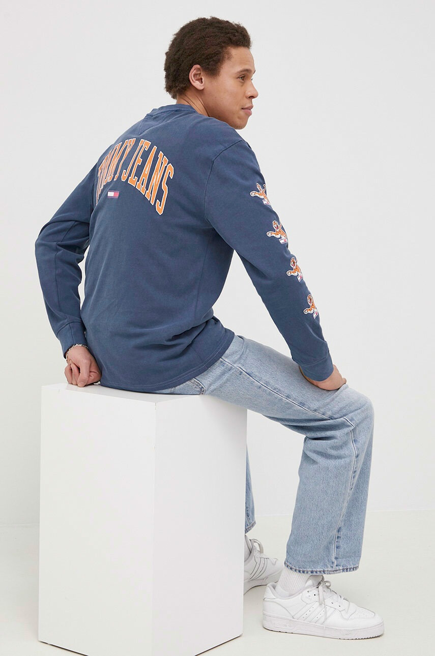 Tommy Jeans Памучна блуза с дълги ръкави - Pepit.bg