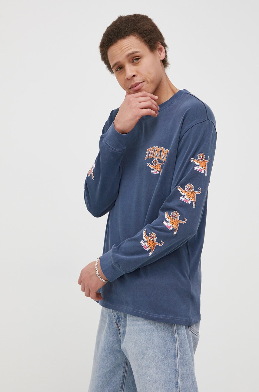 Tommy Jeans Памучна блуза с дълги ръкави - Pepit.bg