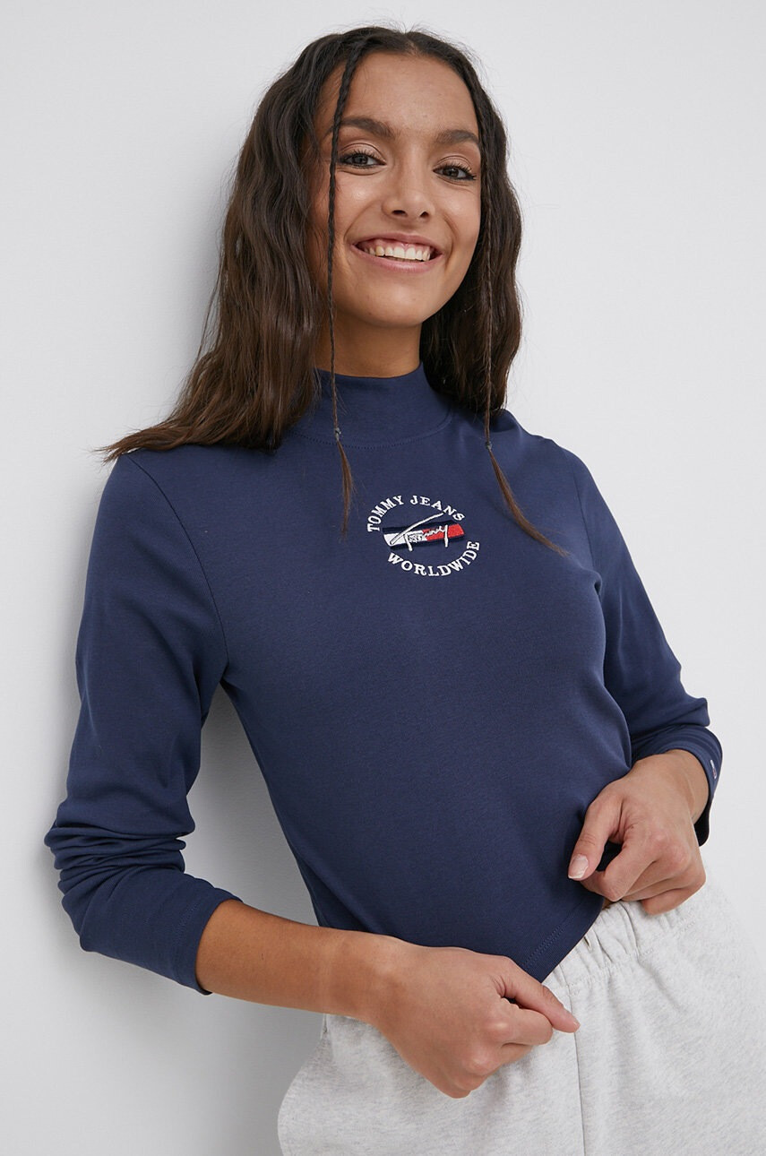 Tommy Jeans Памучна блуза с дълги ръкави - Pepit.bg