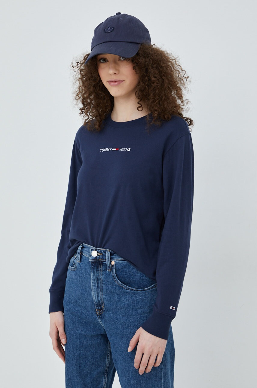 Tommy Jeans Памучна блуза с дълги ръкави - Pepit.bg