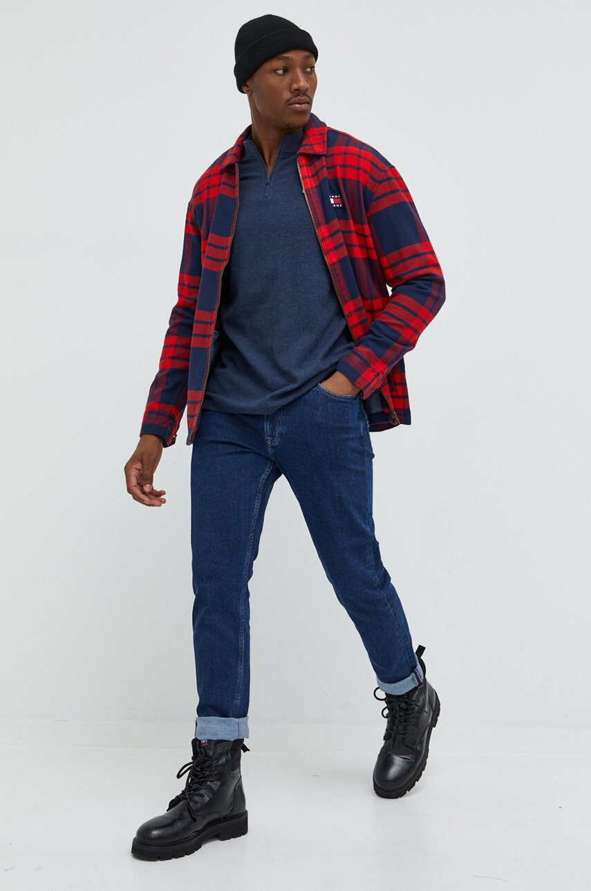 Tommy Jeans Памучна блуза с дълги ръкави - Pepit.bg
