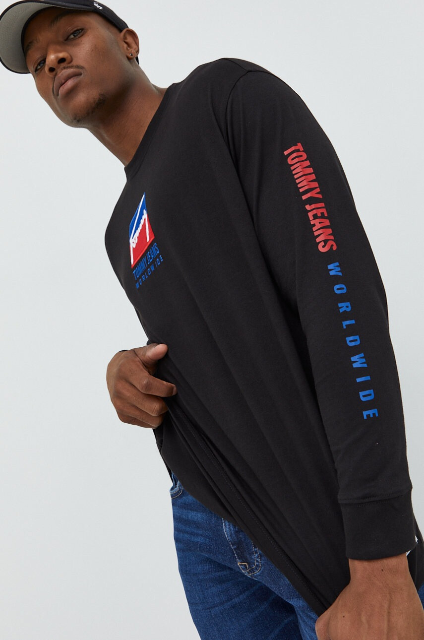 Tommy Jeans Памучна блуза с дълги ръкави - Pepit.bg