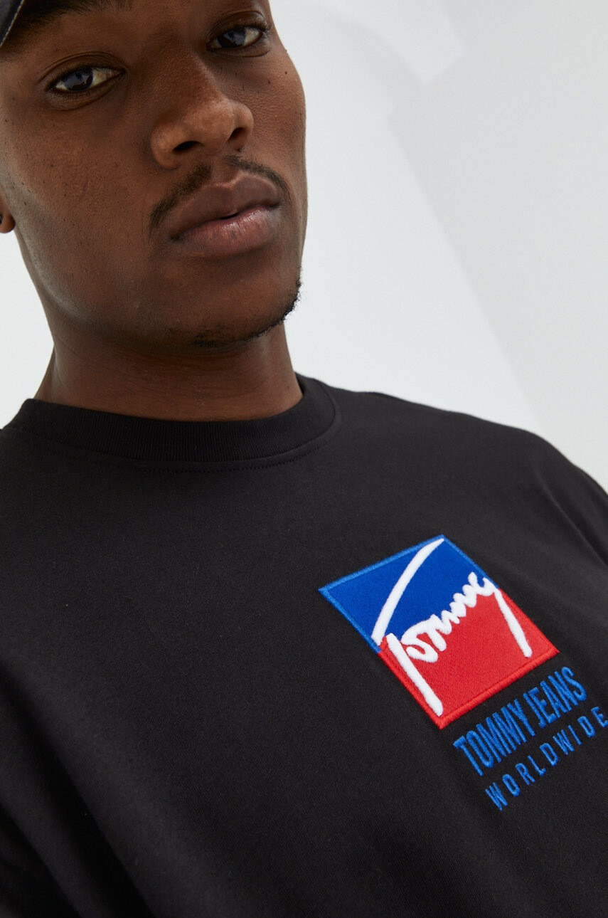 Tommy Jeans Памучна блуза с дълги ръкави - Pepit.bg