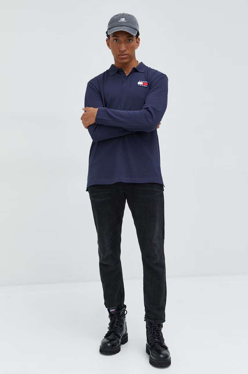 Tommy Jeans Памучна блуза с дълги ръкави - Pepit.bg