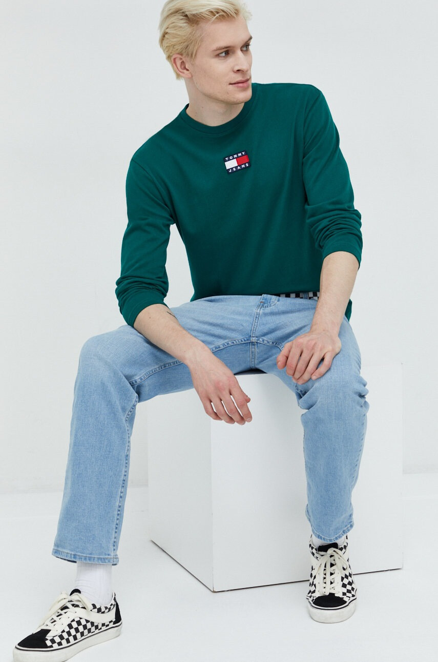 Tommy Jeans Памучна блуза с дълги ръкави - Pepit.bg