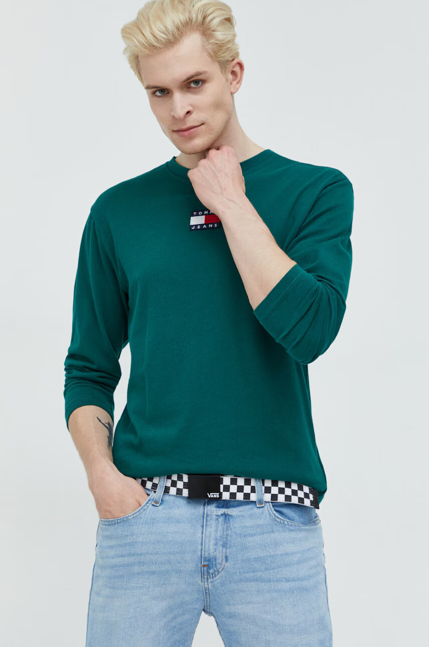 Tommy Jeans Памучна блуза с дълги ръкави - Pepit.bg