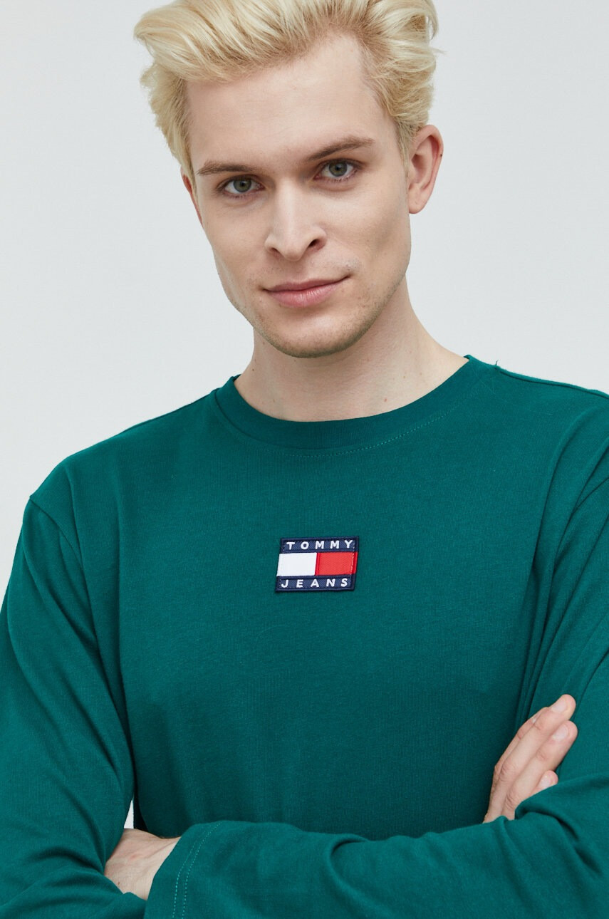 Tommy Jeans Памучна блуза с дълги ръкави - Pepit.bg