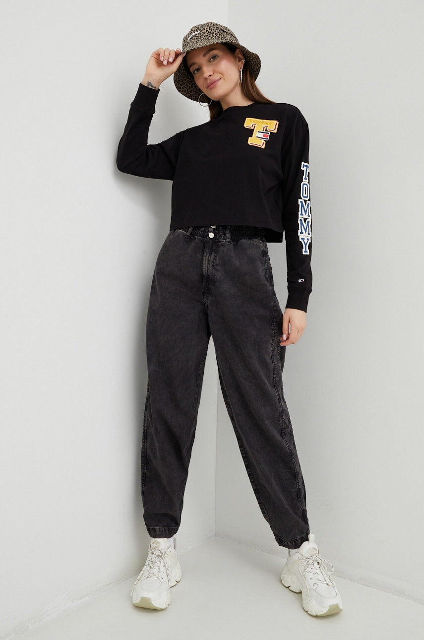 Tommy Jeans Памучна блуза с дълги ръкави - Pepit.bg
