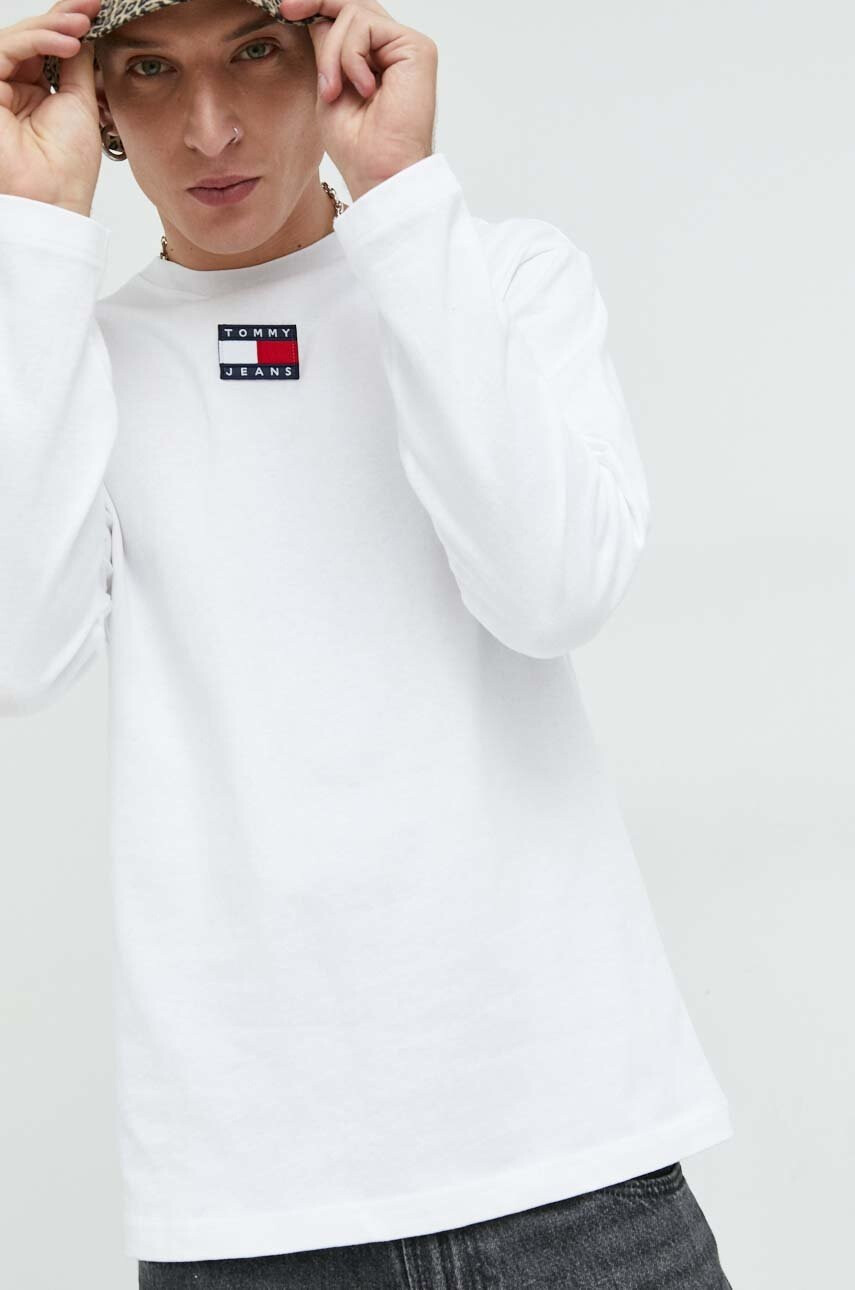 Tommy Jeans Памучна блуза с дълги ръкави - Pepit.bg