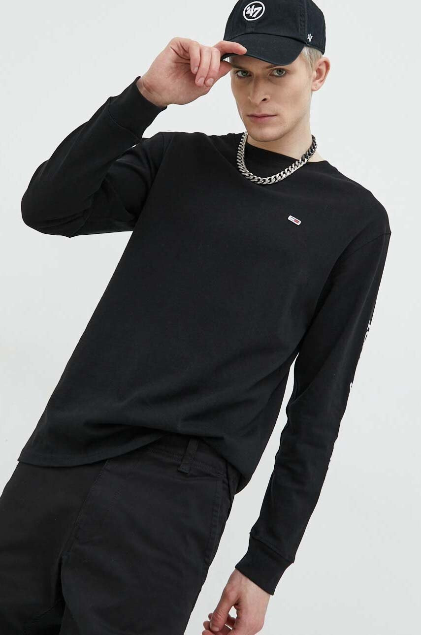 Tommy Jeans Памучна блуза с дълги ръкави - Pepit.bg