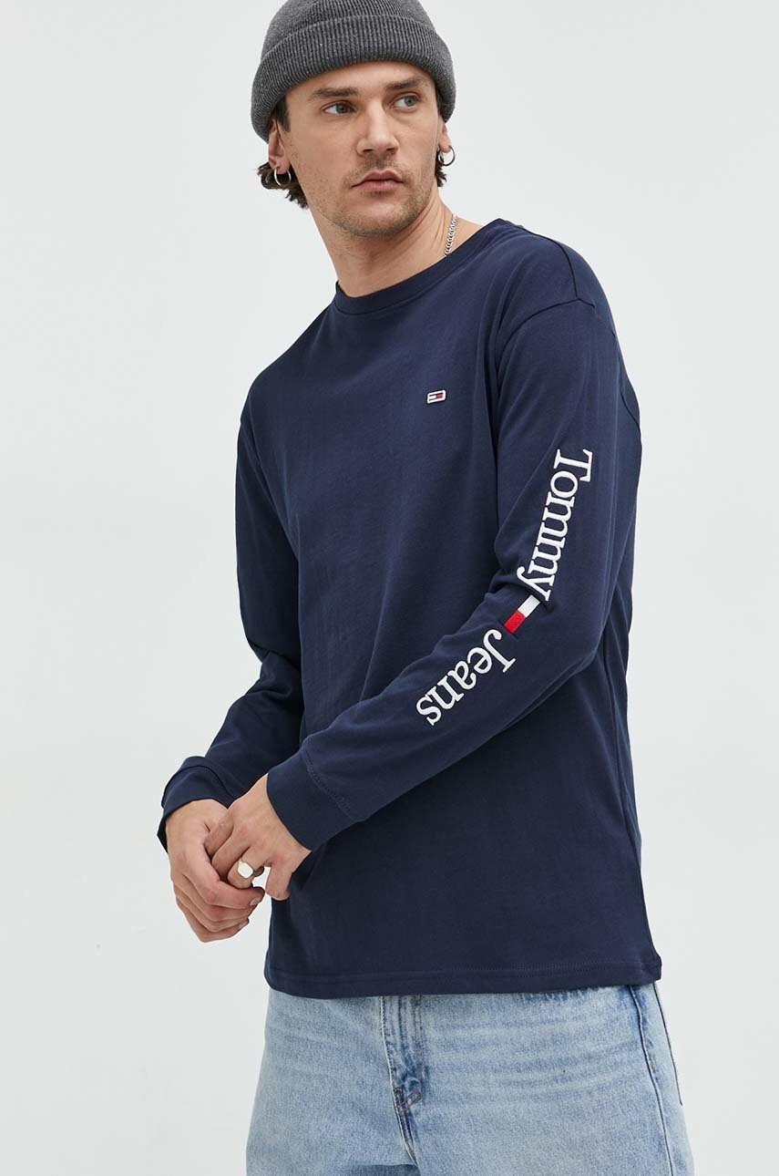 Tommy Jeans Памучна блуза с дълги ръкави - Pepit.bg